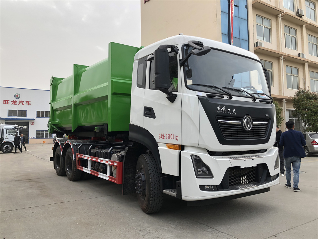 18-20噸勾臂垃圾車(chē)-東風(fēng)天龍大型套臂18-20噸方勾臂式垃圾車(chē)